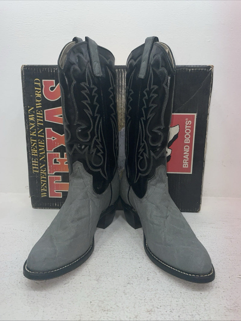 New Men’s Gray Texas Brand Cowboy Boots. 5092 8 E E. 3-145