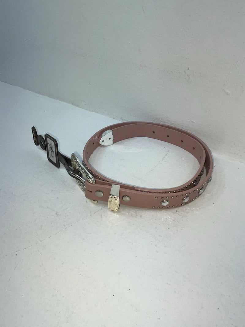 New Pink Genuine Leather Nocona Silver Bling 32” Belt #N1344999 Z-50