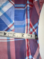 New Women’s Plaid Cumberland Outfitters Cut Off Button Up Shirt L #14119 3B-49