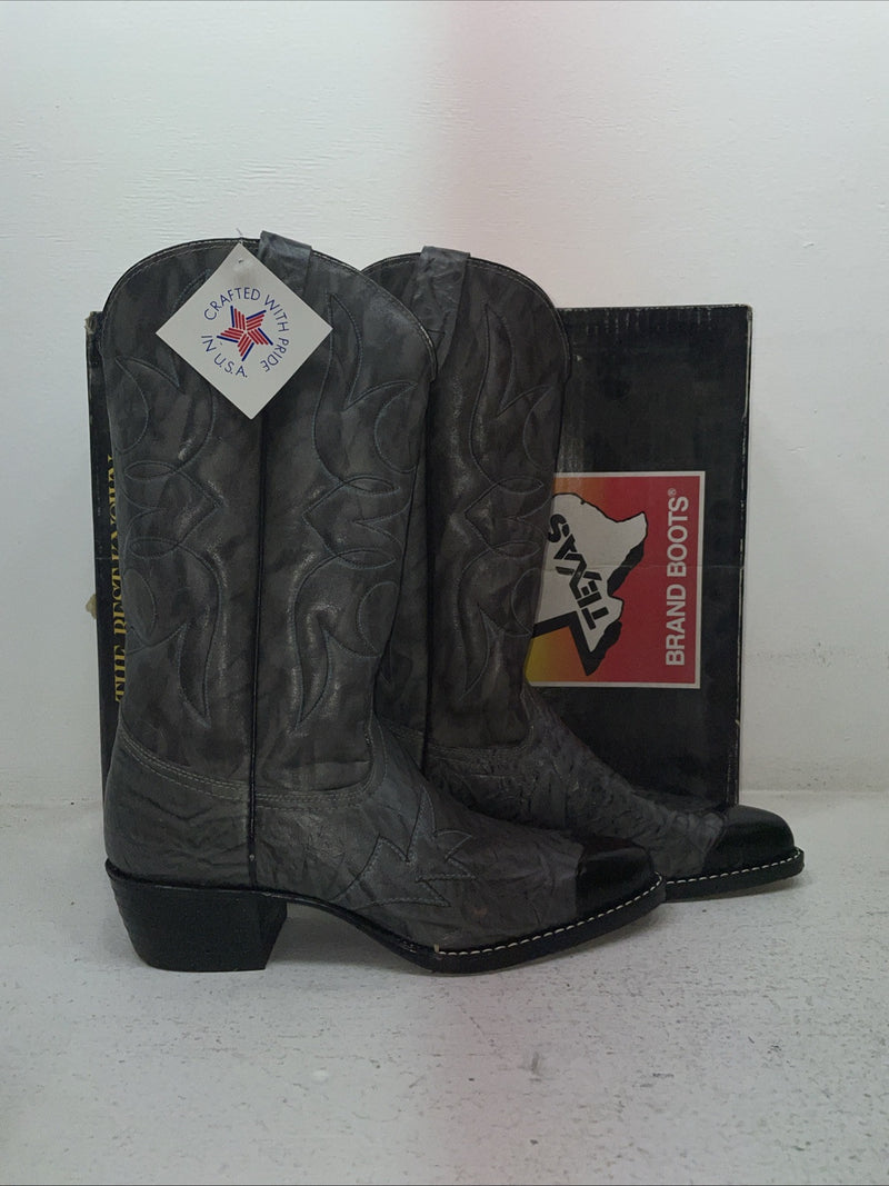 New Men’s Gray Texas Brand Cowboy Boots. 1082 9 D. 4-26