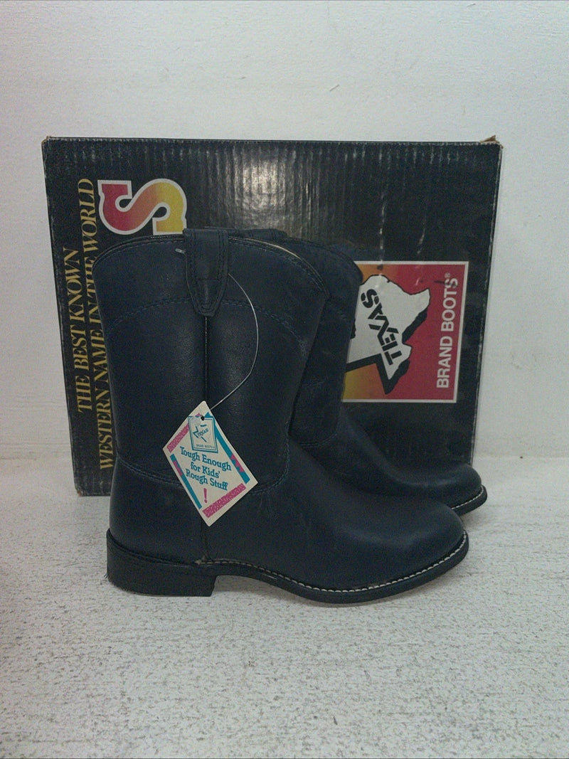 New Kids Navy Texas Brand Cowboy Boots. 3207 2 D. 23-142