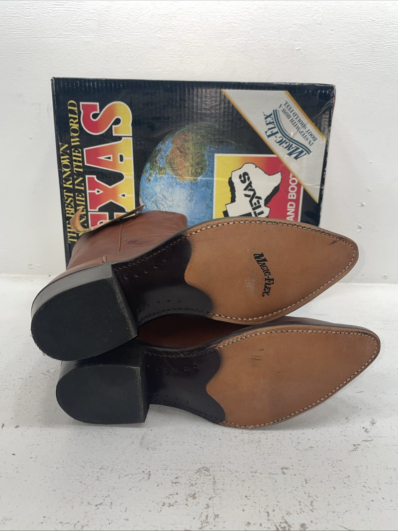 New Men’s Brown Texas Brand Cowboy Boots. 7864 11 D. 8-98