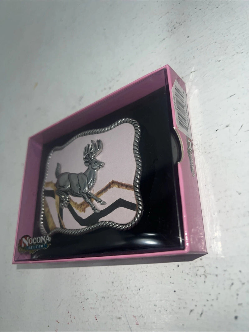 New Women’s Nocona Pink Deer Belt Buckle. 37102 A-117