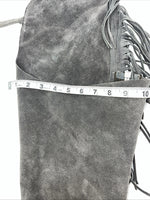 NOS Gray Show Chaps With Fringe Adjustable Waist 38” L-31
