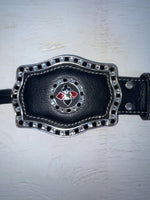 New Black Genuine Leather Nocona Cards Bling M Belt #N3415001 Z-114￼