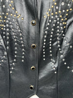New Women’s 1849 Authentic Ranchwear Black Western Show Vest Medium G-602