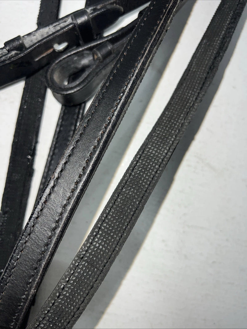 New Silver Fox Black Red Draft Bridle #20-05607-5-0 BB-9