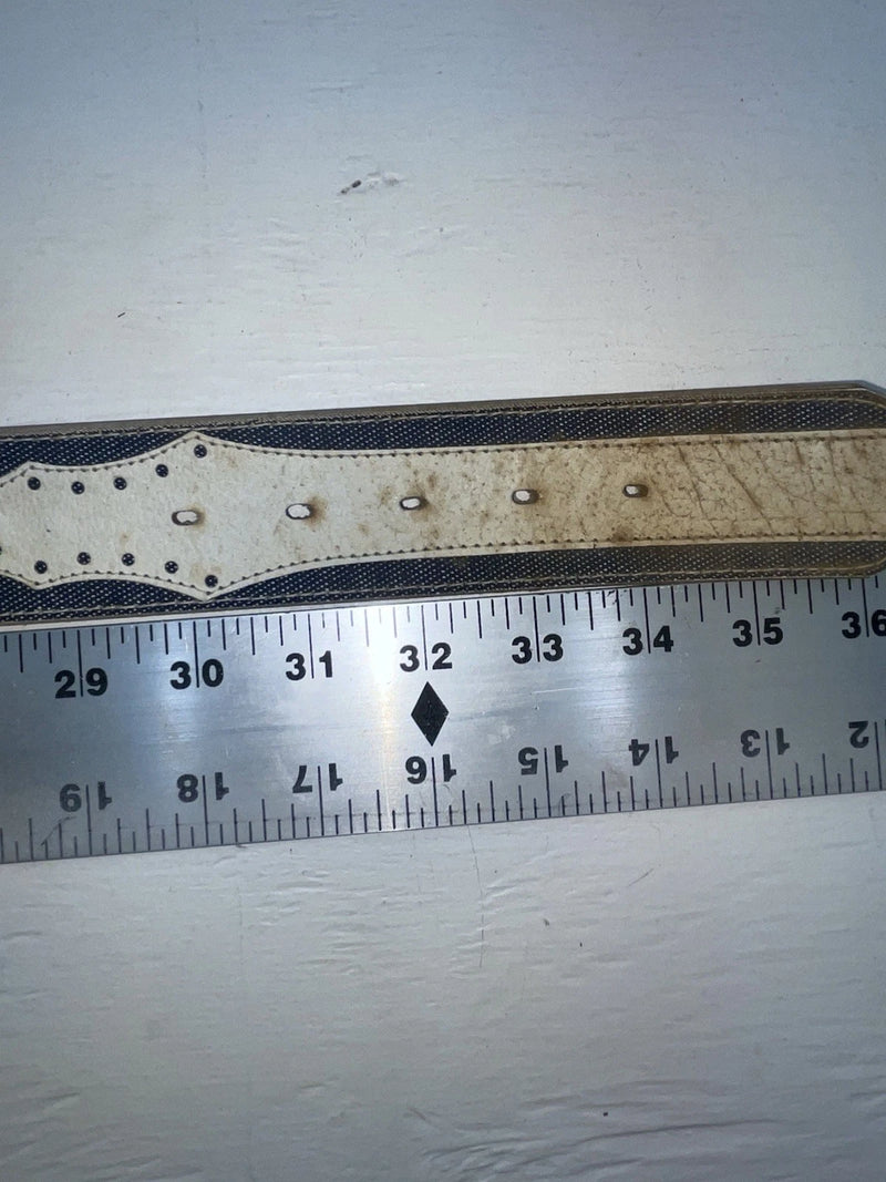 New Blue Genuine Leather 32” Belt #7330 JJ-97