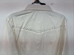 New Women’s Cumberland White Gem Long Sleeve Pearl Snap Medium KK-17