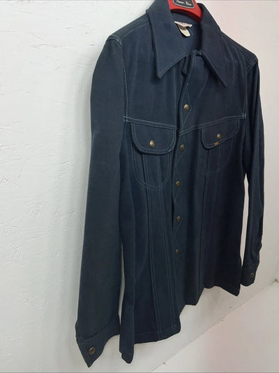 New Women’s Lee Blue Long Sleeve Button Up Jacket M #1941 3C-45
