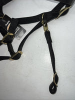New Fabtron Black Nylon Halter/Bridle Trail Combo With Split Reins #NP54-5 W-43