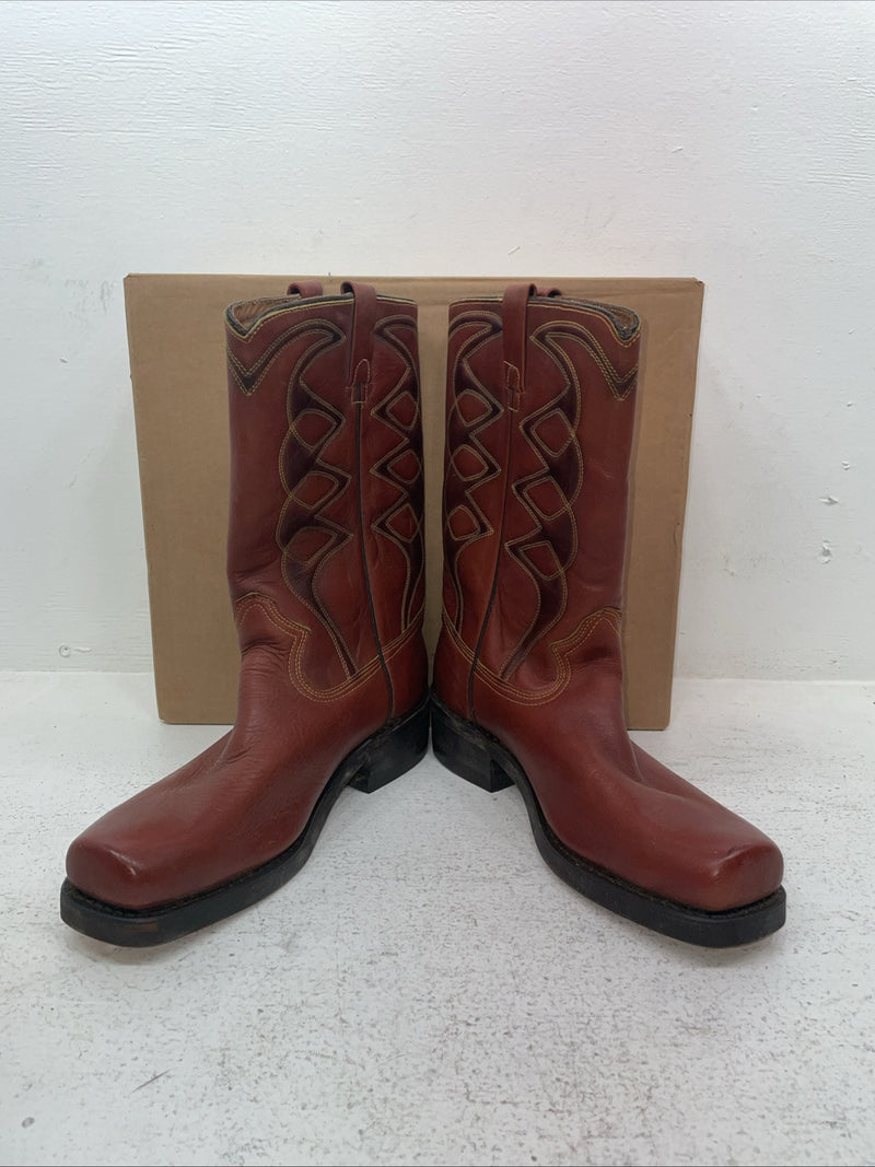 New Men’s Red Texas Brand Cowboy Boots. M 844 9.5 9 1/2 D. 4-100