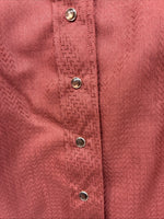 New Women’s Dickson Jenkins Red Long Sleeve Pearl Snap Size 32 MM-96