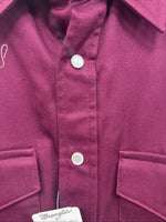 New Kids Wrangler Purple Long Sleeve Pearl Snap Large DD-32