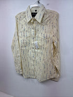 New Kids White Horse Floral Long Sleeve Pearl Snap Large MM-7