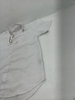 New Men’s White Cambrai Short Sleeve English Riding Shirt. Small G-37