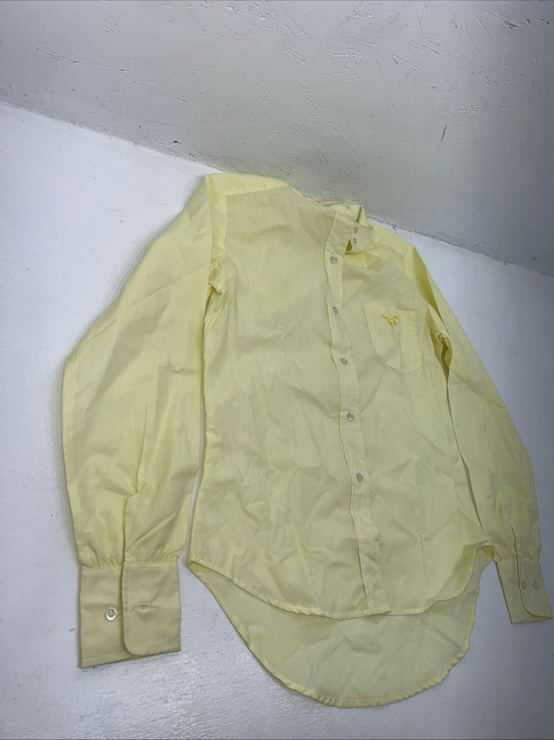 New Women’s Yellow Mustang Long Sleeve Button Up English Riding Shirt. 32 G-25