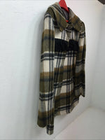 New Women’s Green Tregos Westwear Fringe Plaid Jacket 12 RR-28