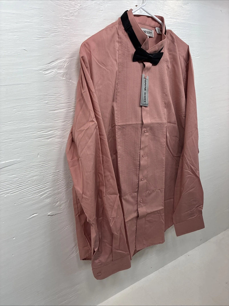 New Wayne Scott Red Long Sleeve Button Up English Shirt XL X-79