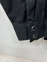 New Women’s Country Charmer Black Designed Long Sleeve Pearl Snap Medium YY-103