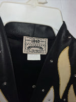 New Women’s 1849 Authentic Ranchwear Black Red Long Sleeve Show Jacket L UU-63