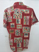 New Men’s Panhandle Slim Red Designed Short Sleeve Pearl Snap 15 Medium T-85