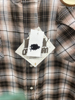 New Men’s ELY Cattleman Tan Long Sleeve Pearl Snap 3XL E-34