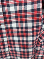 New Women’s Panhandle Slim Red Plaid Long Sleeve Pearl Snap Sis E32 MM-52
