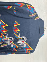 New Men’s GunSmoke Blue Western Design Long Sleeve Button Up Medium V-75