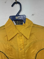 New Women’s Panhandle Slim Yellow Long Sleeve Button Up Small KK-69