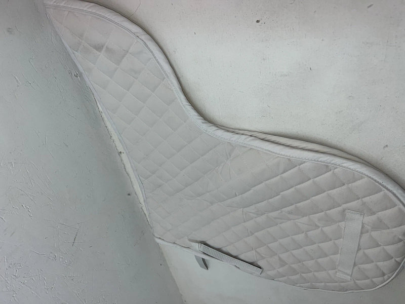 New Tough 1 Equiroyal White English Contour Saddle Pad #30-920 FF-604