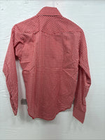 New Kids Dickson Jenkins Red Checker Long Sleeve Pearl Snap Size 16 CC-91