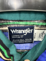New Men’s Multicolor Wrangler Button Up Long Sleeve Shirt. 15.5x34 M I-34