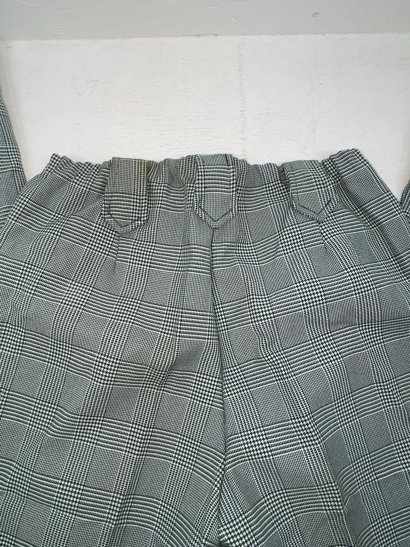 New Vintage Green Plaid Panhandle Slim Polyester Pants #1218 NN-152
