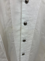 New Men’s White Horse White Tux Long Sleeve Button Up Undershirt XL H-87