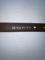 New Brown Genuine Leather Nocona Silver Pendent 28” Belt #3216244 JJ-25