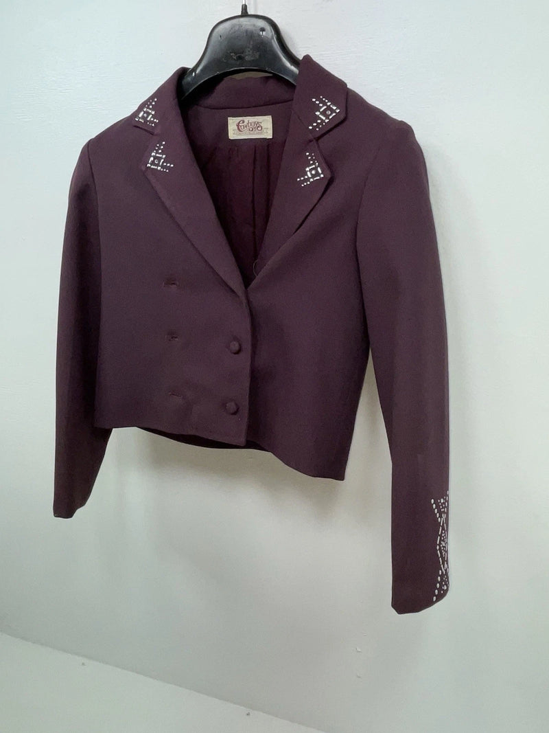 New Women’s Purple Cowboys Long Sleev Button Up Shirt S 3B-117