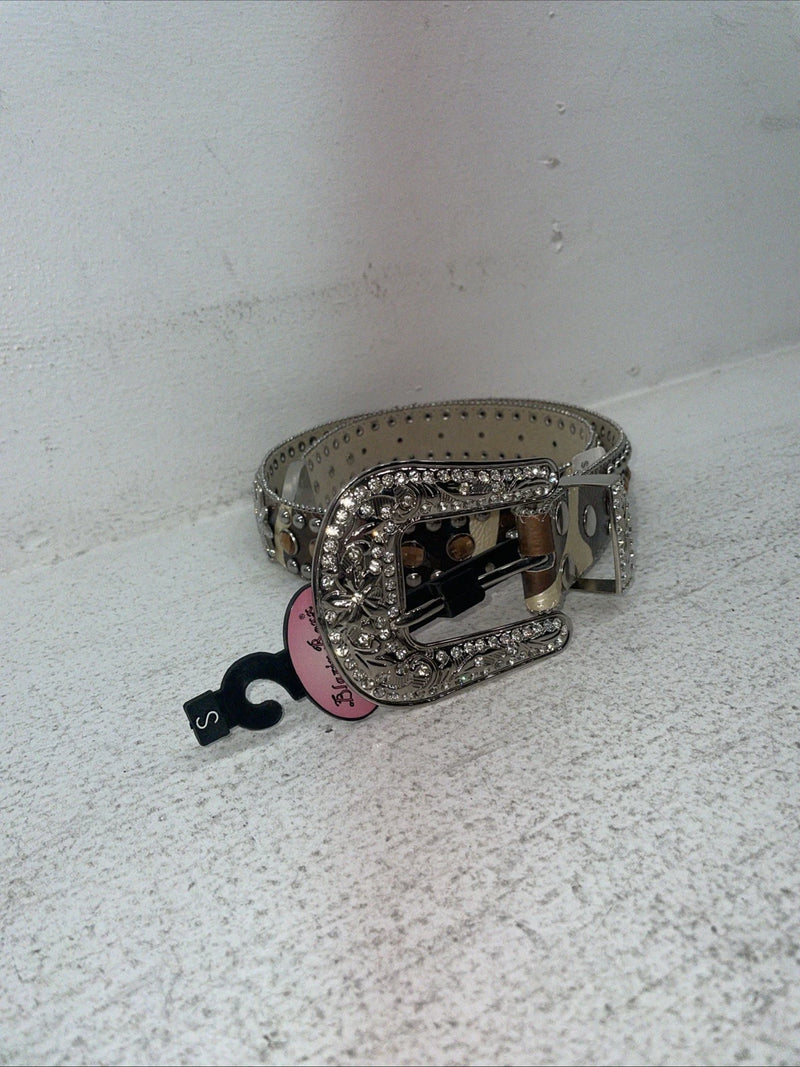 New Cow Print Genuine Leather Blazin Roxx Bling S Belt #N3510602 Z-28