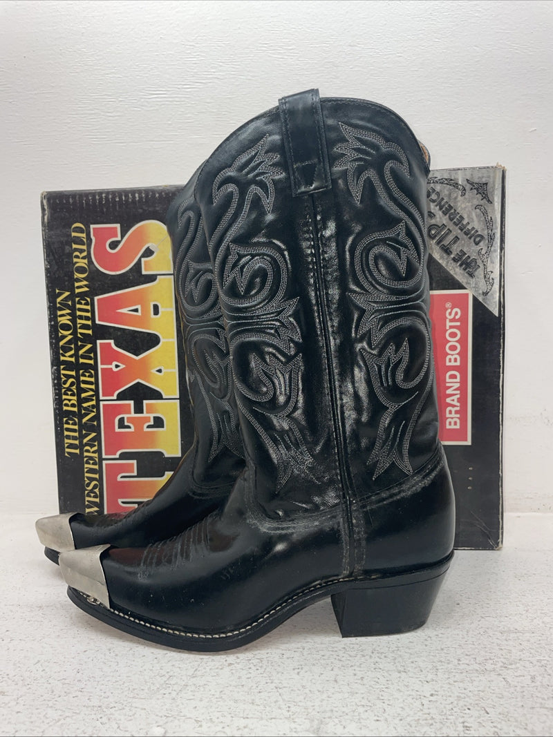 New Men’s Black Texas Brand Cowboy Boots. 6210 8.5 8 1/2 D. 3-120