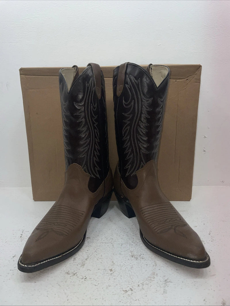 New Men’s Brown Texas Brand Cowboy Boots. 508201 10.5 10 1/2 D. 7-64