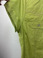 New Women’s Gordon James Green Short Sleeve Button Up Medium KK-19