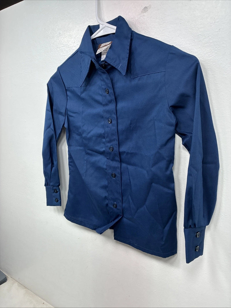 New Kids Fenton Navy Blue Long Sleeve Button Up Size 6 YY-63