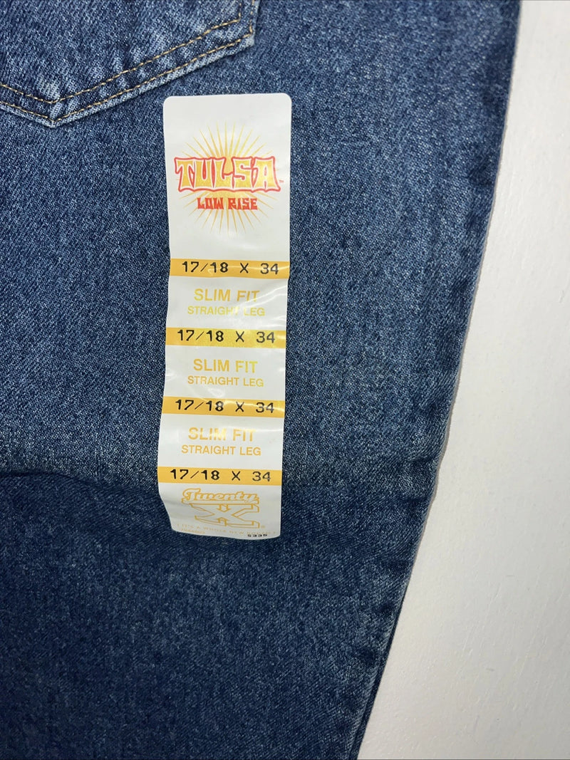 New Women’s 20X Tulsa Low Rise 5 Pocket Jeans. 17/18x34 K-6