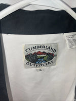New Men’s Cumberland White Purple Western Long Sleeve Pearl Snap Large V-63