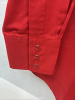 New Men’s ELY Cattleman Western Red Long Sleeve Pearl Snap 16.5 Large V-45