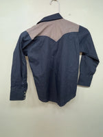 New Women’s Blue Long Sleeve Button Up Shirt 3B-108 