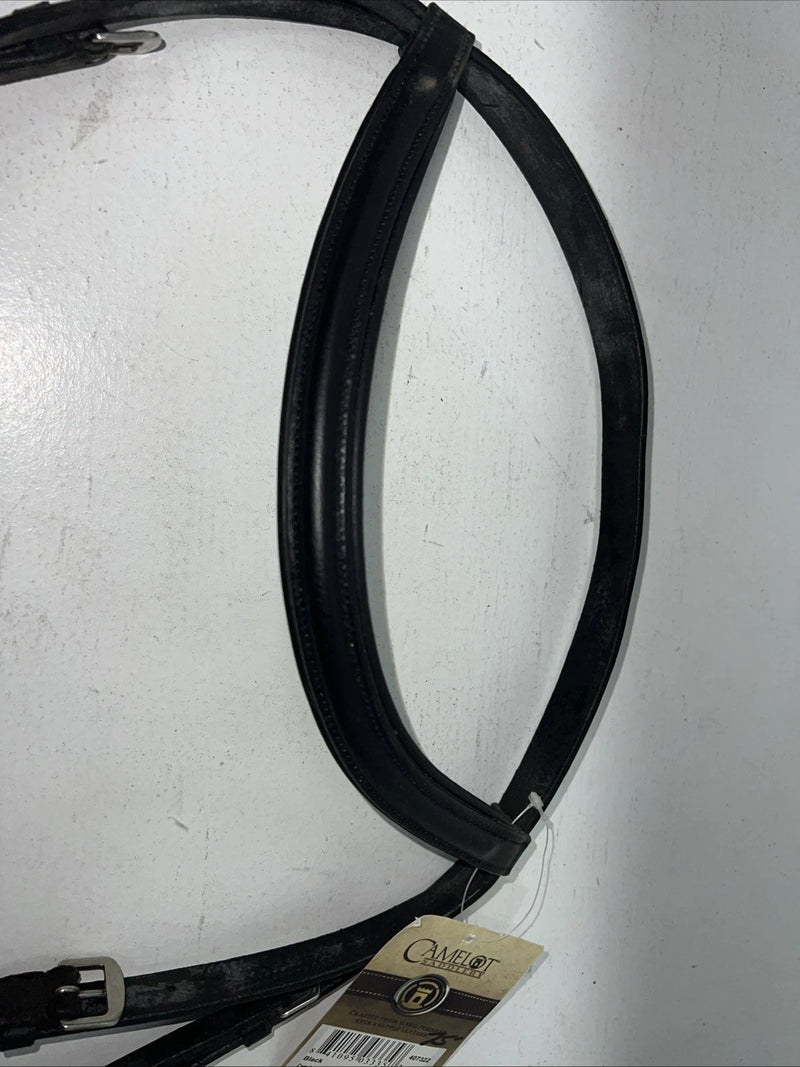 New Camelot Black Event English Full Headstall With Grip Reins #140800 BB-7