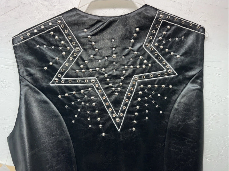 New Women’s 1849 Authentic Ranchwear Black Western Show Vest XL WW-67
