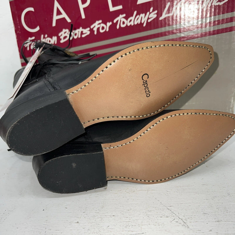 New Women’s Black Capezio Cowboy Boots With Fringe. L870 5.5 5 1/2 M. 20-78