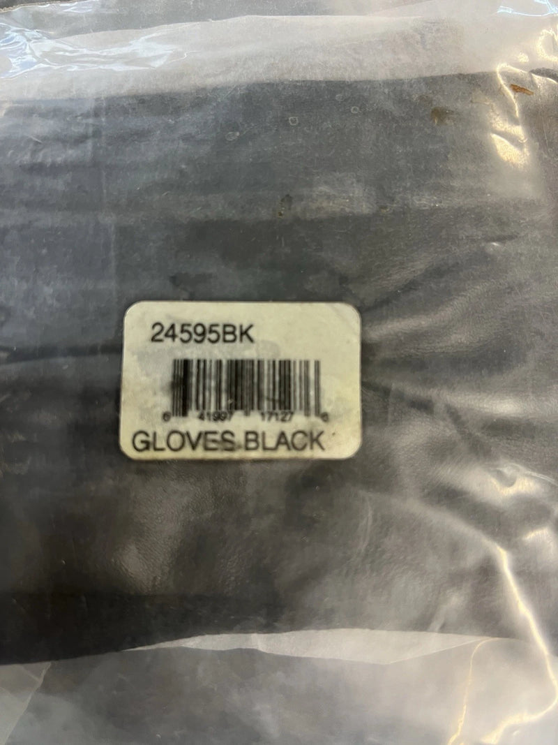 New Black Leather Riding Show Gloves #24595K Q-500